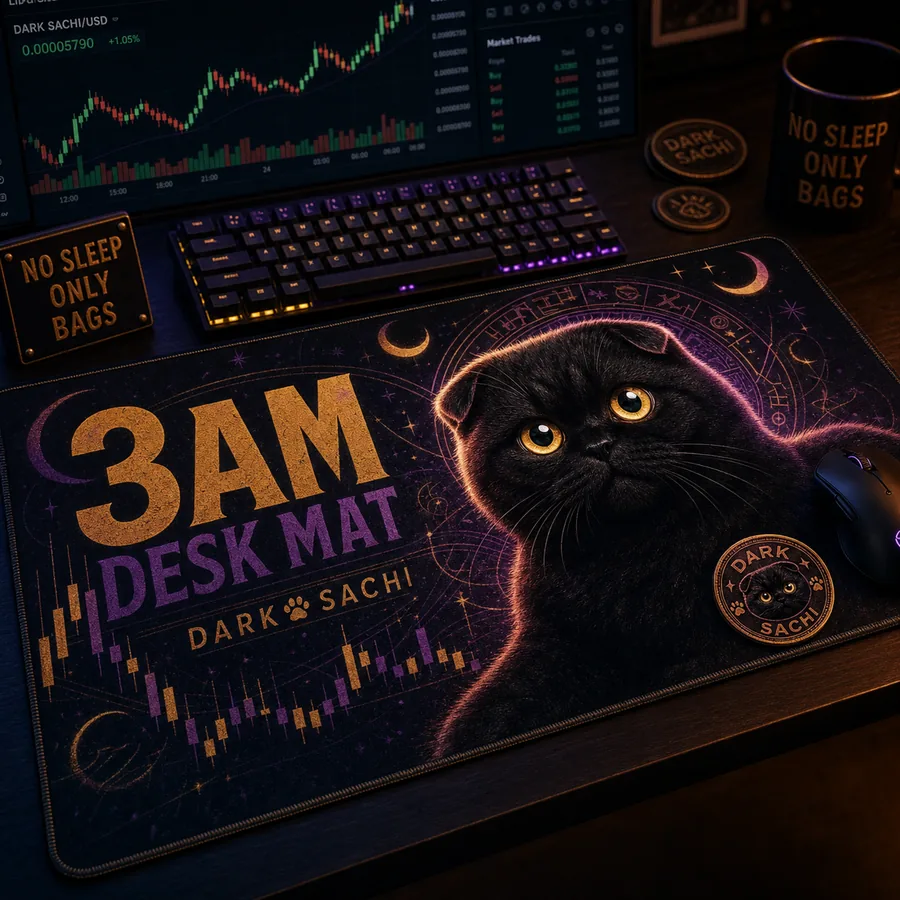 3AM Desk Mat — Dark Sachi mouse pads from the $DSACHI nocturnal collection