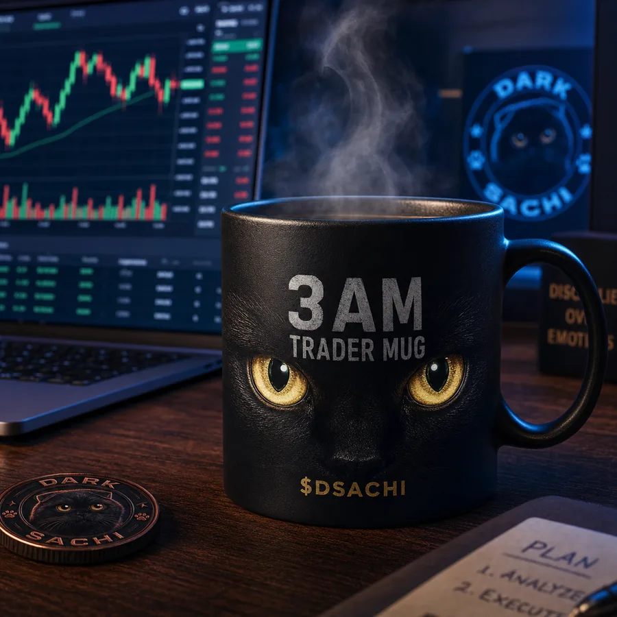 3AM Trader Mug — Dark Sachi mugs from the $DSACHI nocturnal collection