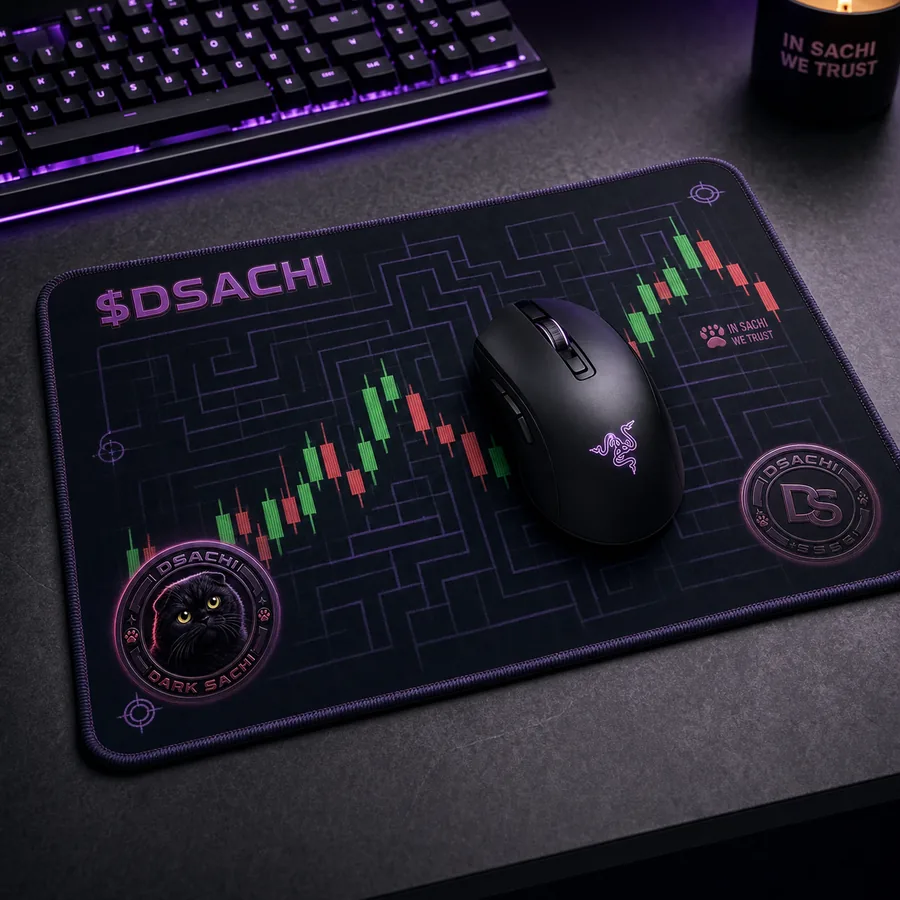 Candlestick Control Pad — Dark Sachi mouse pads from the $DSACHI nocturnal collection