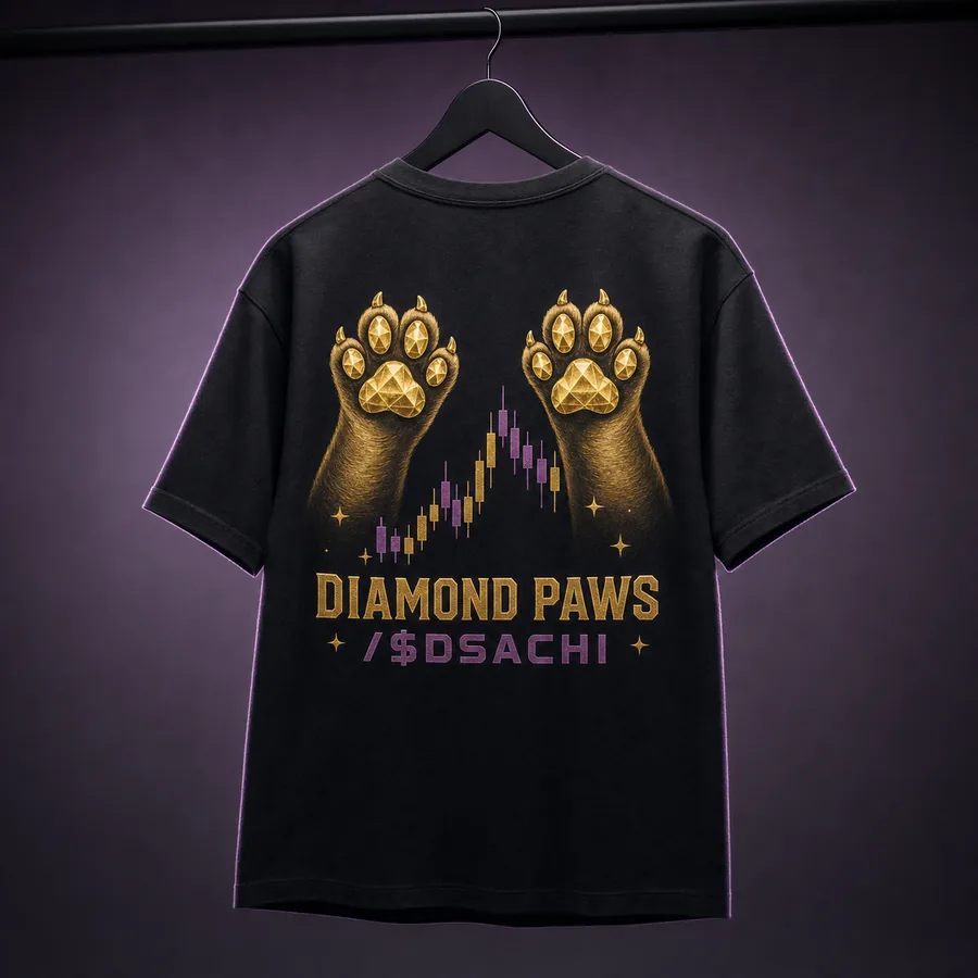 Diamond Paws Tee — Dark Sachi t-shirts from the $DSACHI nocturnal collection