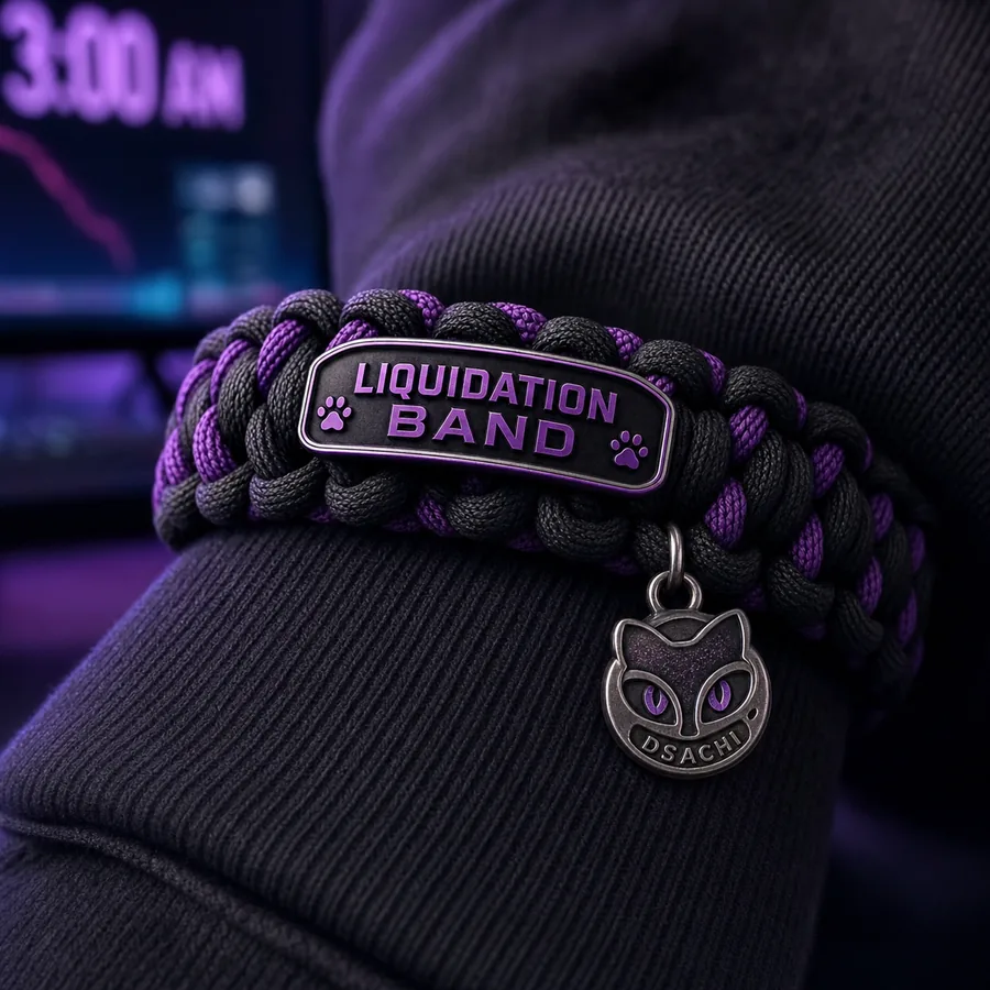 Liquidation Band — Dark Sachi wrist bands from the $DSACHI nocturnal collection
