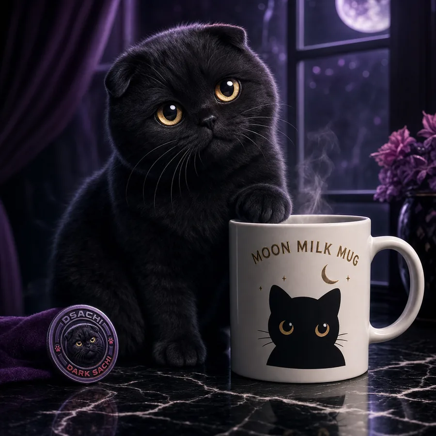 Moon Milk Mug — Dark Sachi mugs from the $DSACHI nocturnal collection