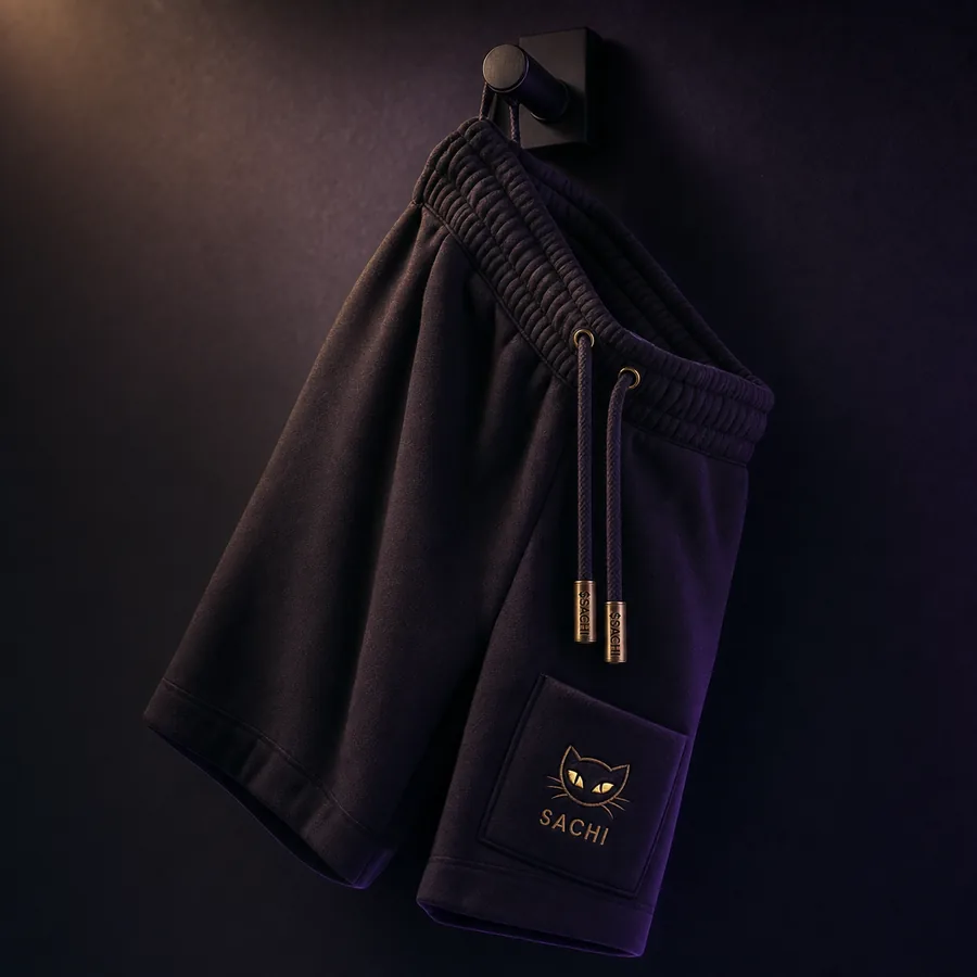Void Lounge Shorts — Dark Sachi shorts from the $DSACHI nocturnal collection